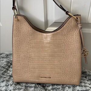 MICHAEL Michael Kors Tan Shoulder Bag with Crocodile Texture
